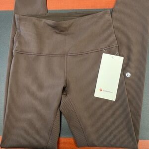 lululemon athletica Wunder Train Ribbed HR Tight 28" in Espresso 🤎☕️